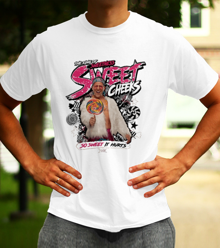 The King Of Sweetness Sweet Cheeks So Sweet It Hurts Lollipop Fur Jacket T-Shirt