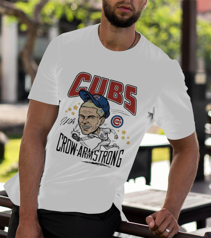 Cubs Pete Crow Armstrong Caricature MLB Player T-Shirt