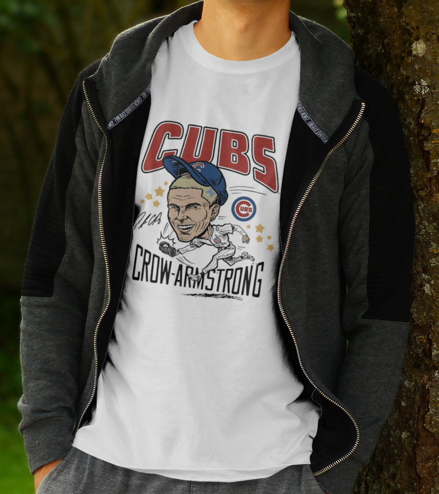 Cubs Pete Crow Armstrong Caricature MLB Player T-Shirt