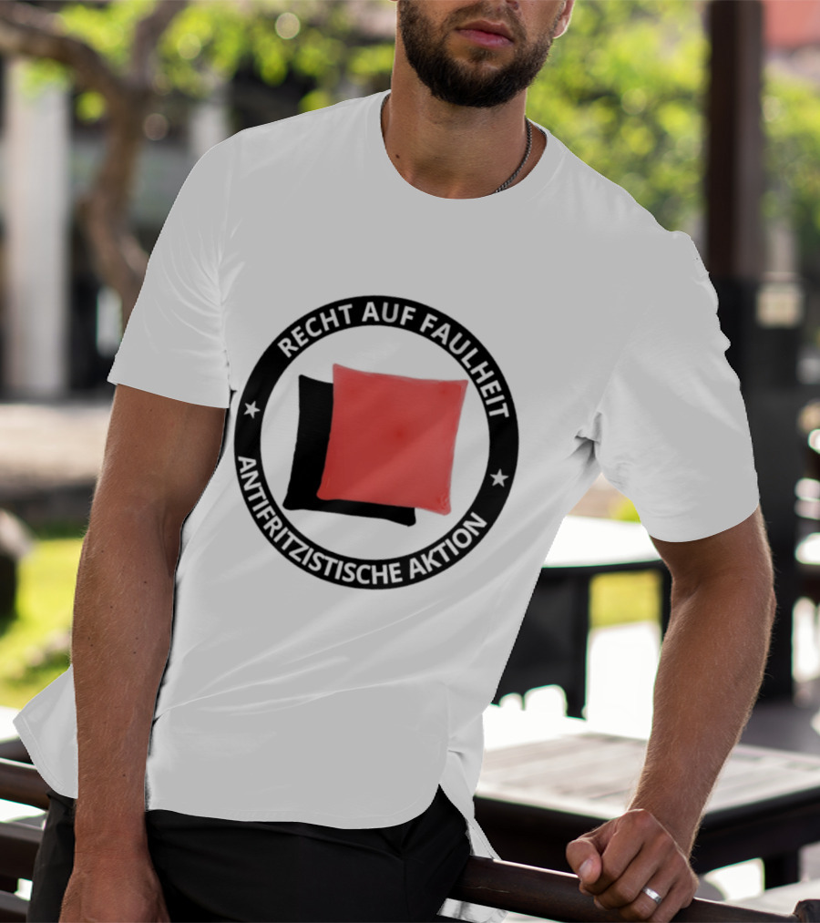 Recht Auf Faulheit Antifritzistische Aktion Rotes Kissen T-Shirt