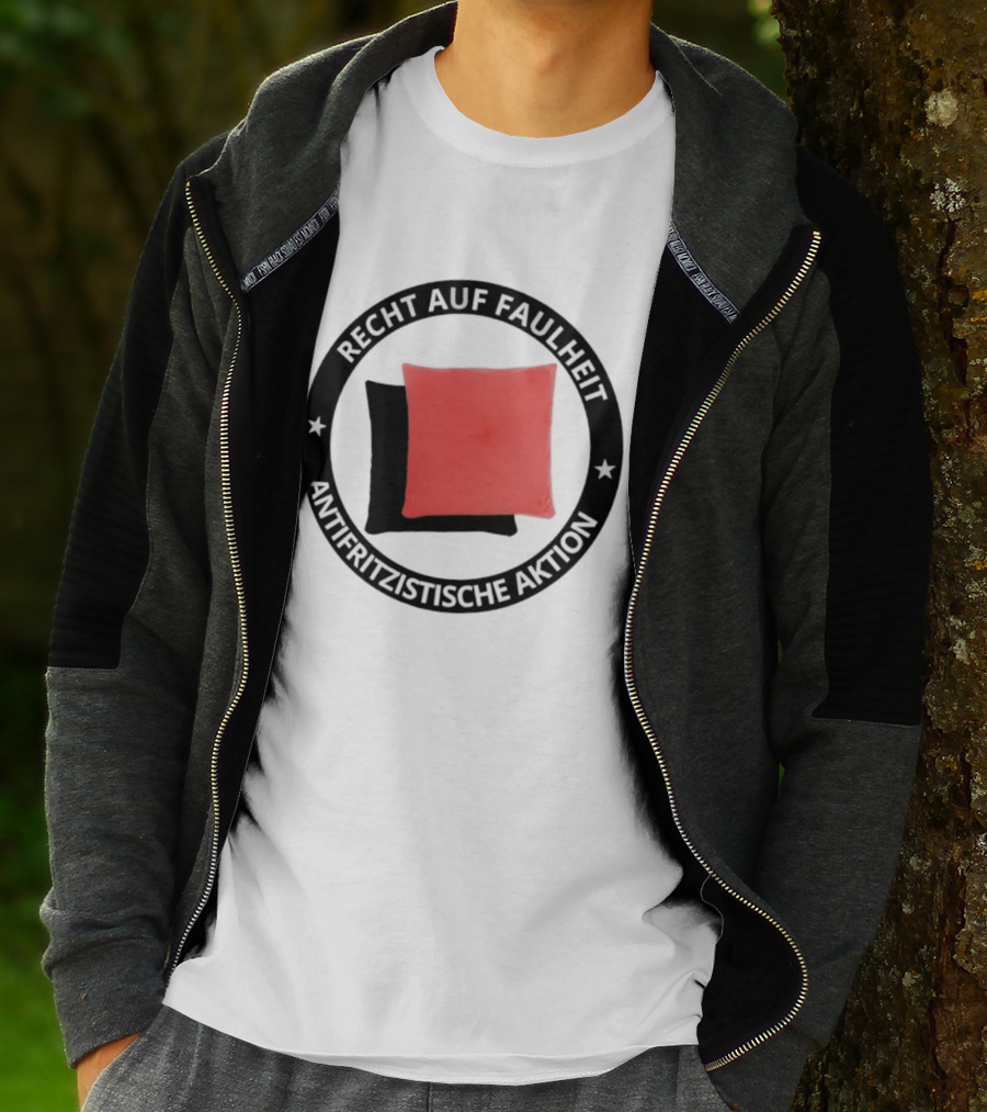 Recht Auf Faulheit Antifritzistische Aktion Rotes Kissen T-Shirt