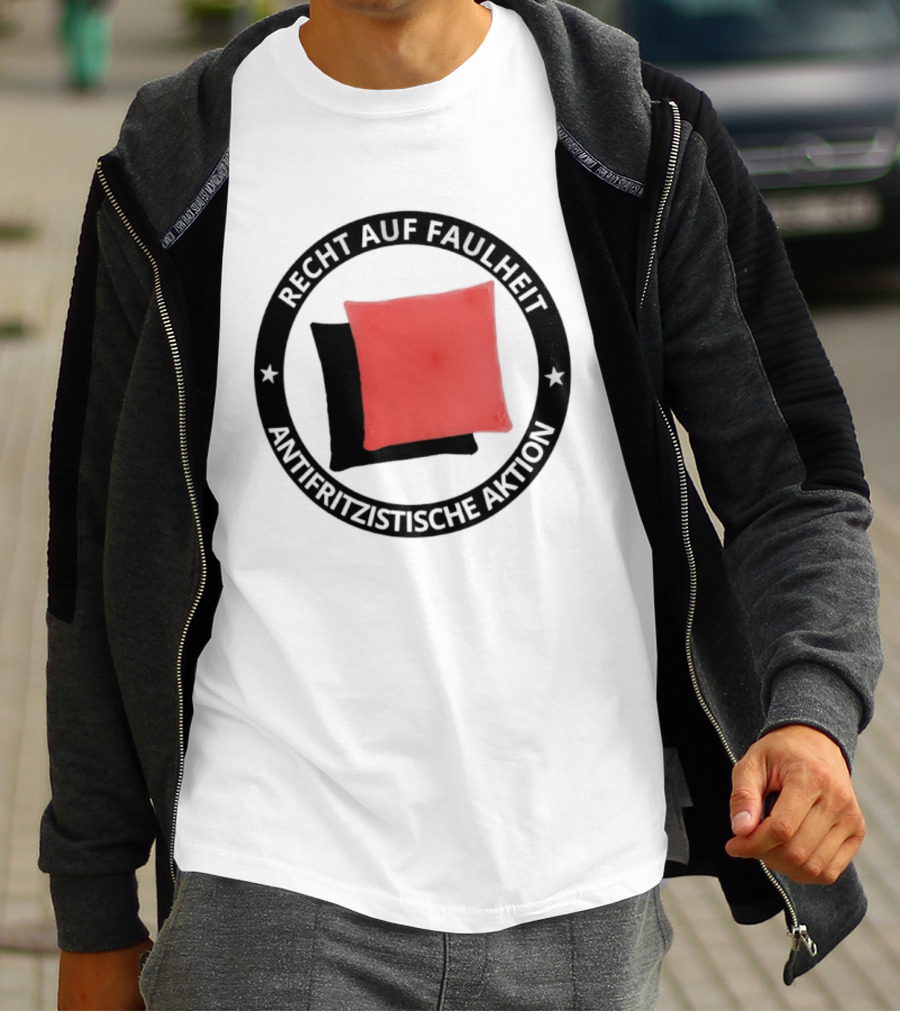 Recht Auf Faulheit Antifritzistische Aktion Rotes Kissen T-Shirt