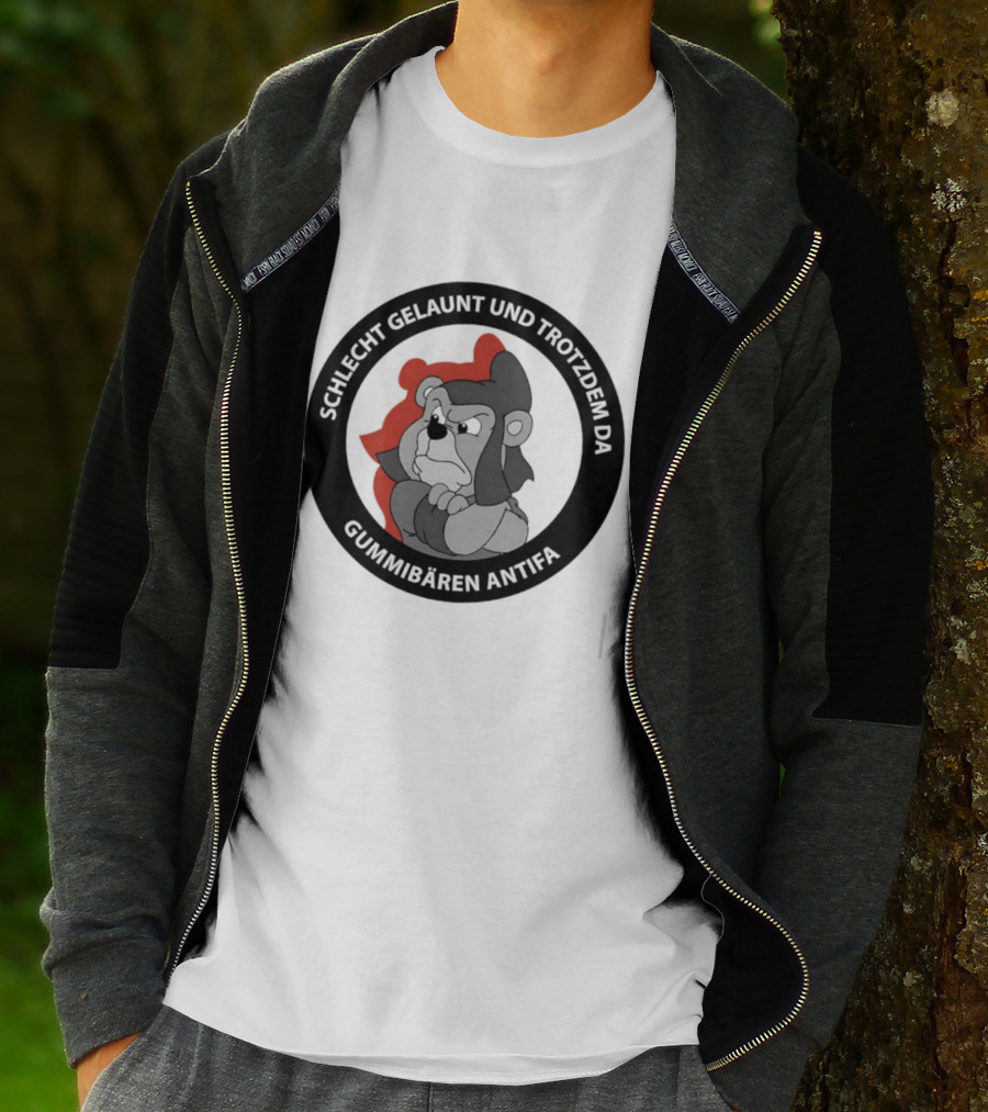 Schlecht Gelaunt Und Trotzdem Da Gummibären Antifa T-Shirt