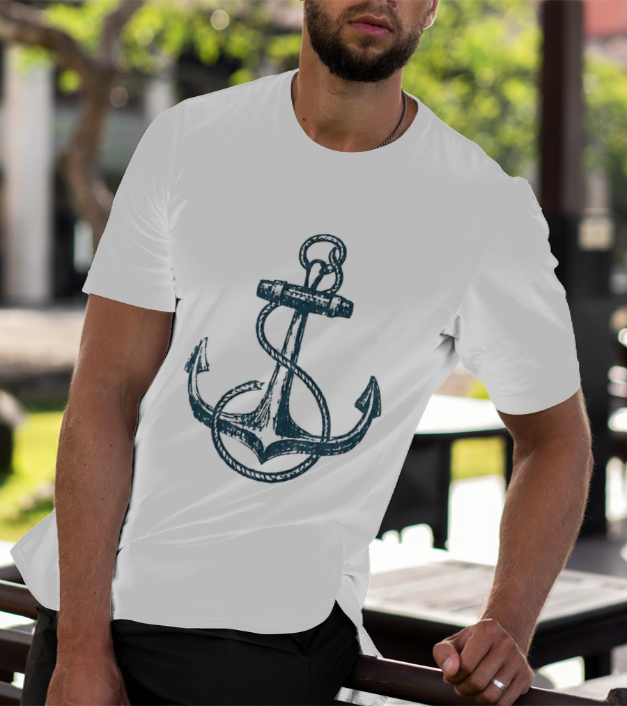 Netflix Here The Whole Time Diego Lira Caio Nautical Anchor T-Shirt
