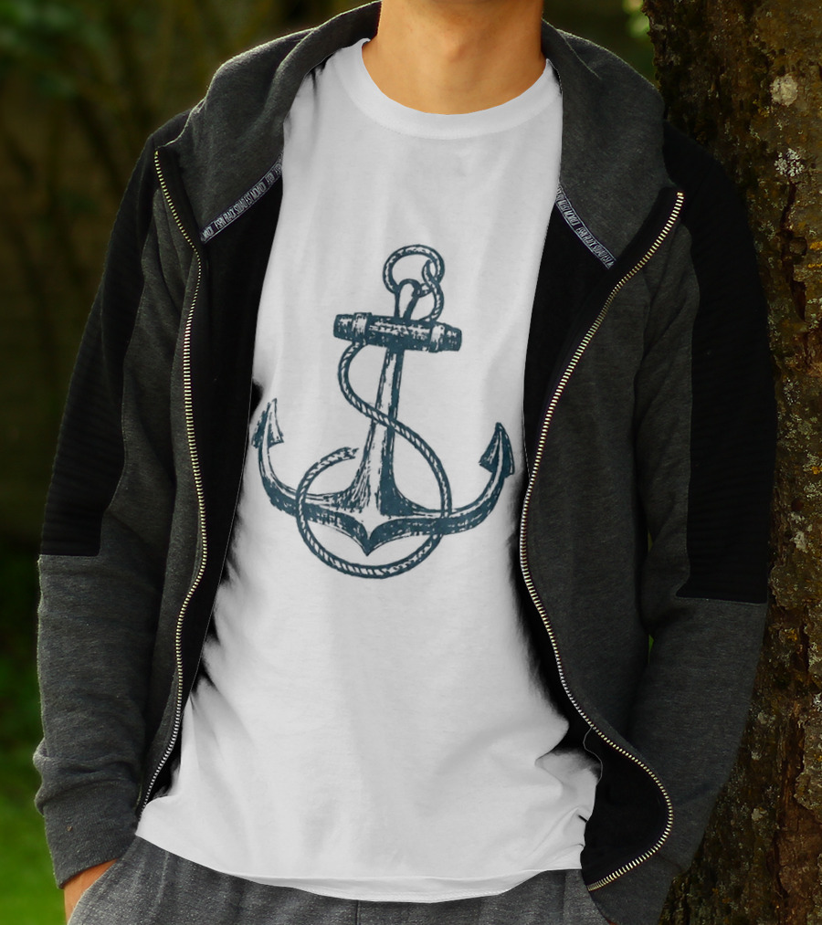 Netflix Here The Whole Time Diego Lira Caio Nautical Anchor T-Shirt