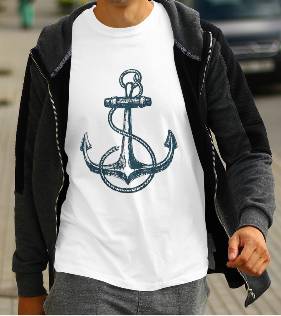 Netflix Here The Whole Time Diego Lira Caio Nautical Anchor T-Shirt