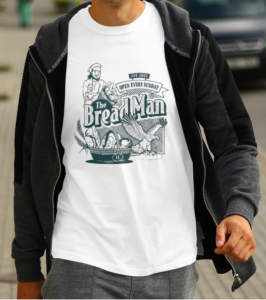 The Bread Man Open Every Sunday Vintage Bakery T-Shirt