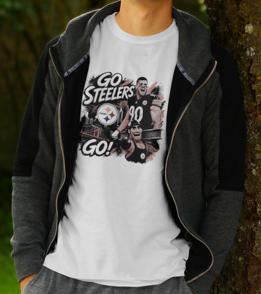 Pittsburgh Steelers TJ Watt Go Steelers Go! T-Shirt