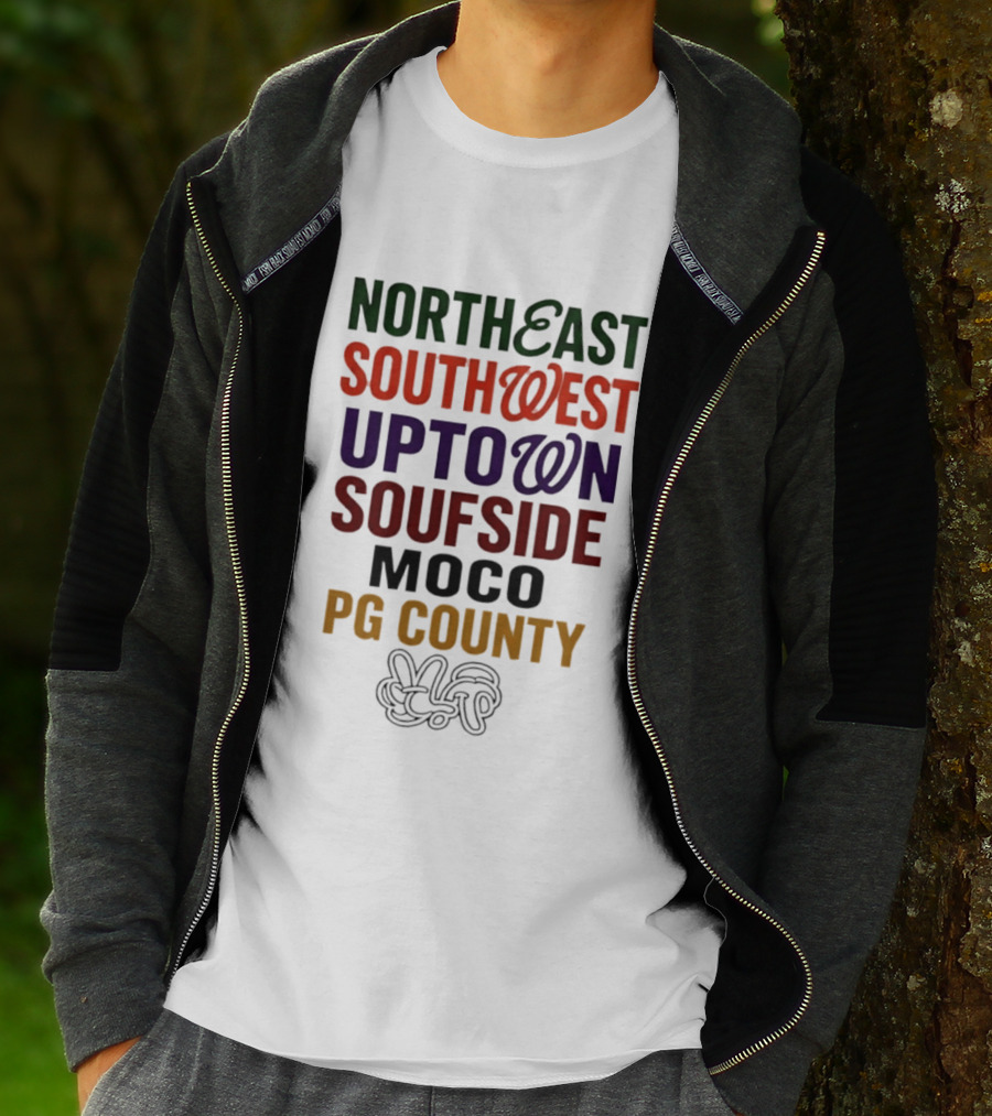 Northeast Southwest Uptown Soufside Moco PG County Peace Gesture T-Shirt