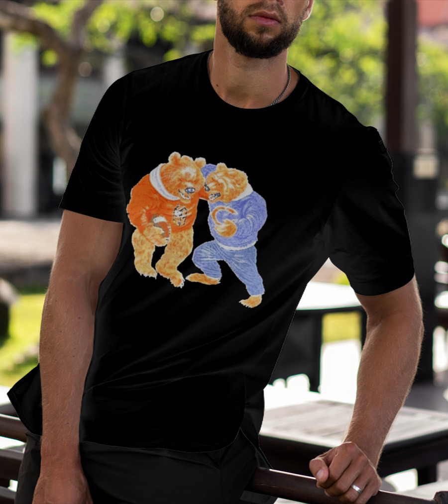 2026 Rome Odunze Bears With Football Fight T-Shirt