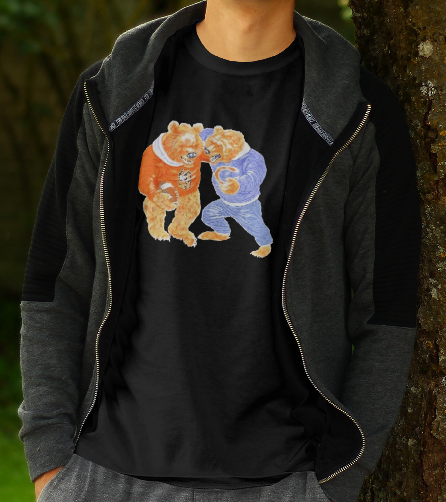 2026 Rome Odunze Bears With Football Fight T-Shirt