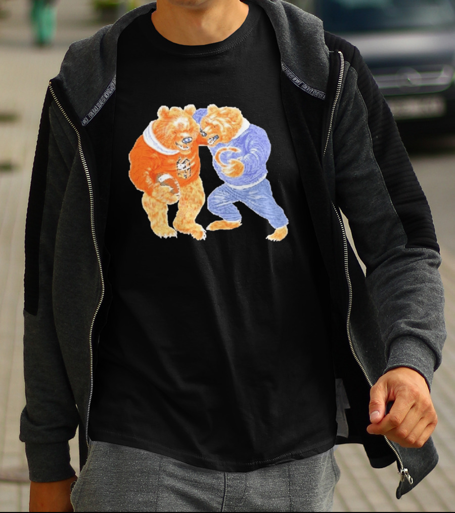 2026 Rome Odunze Bears With Football Fight T-Shirt