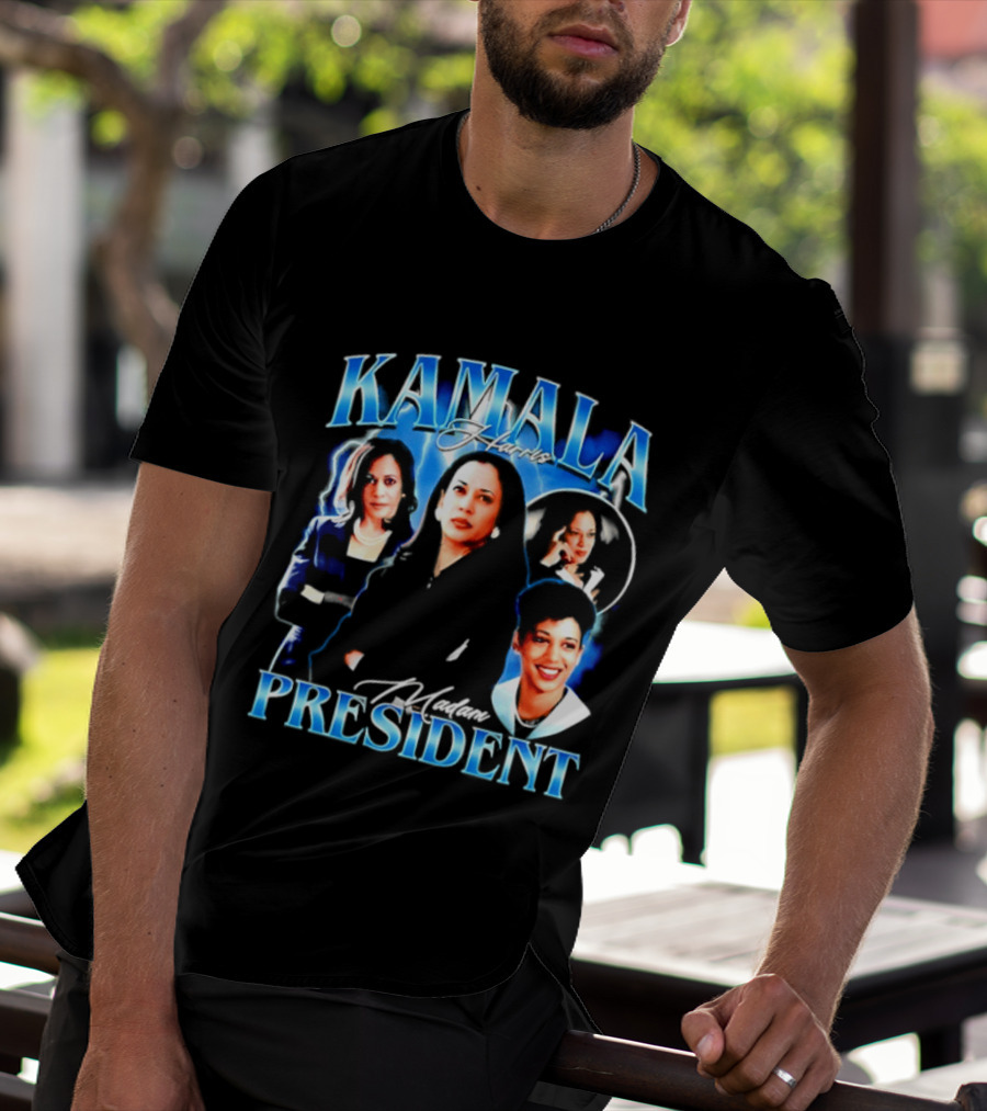 Kamala Harris Madam President Democratic Party Collage T-Shirt