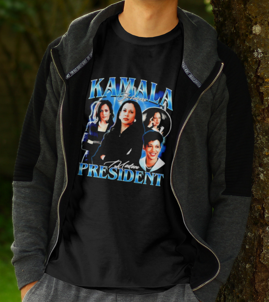 Kamala Harris Madam President Democratic Party Collage T-Shirt