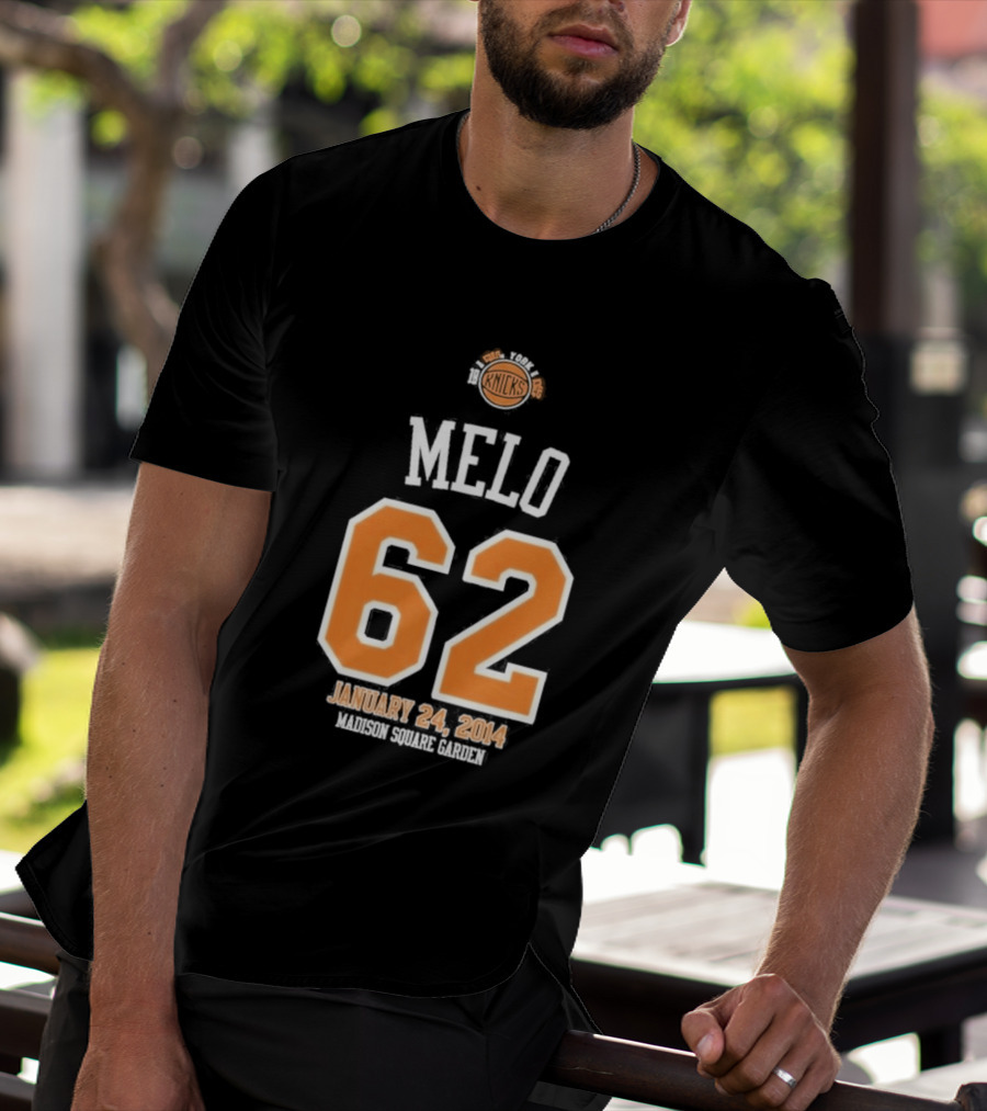 Melo 62 Knicks January 24 2014 Madison Square Garden T-Shirt