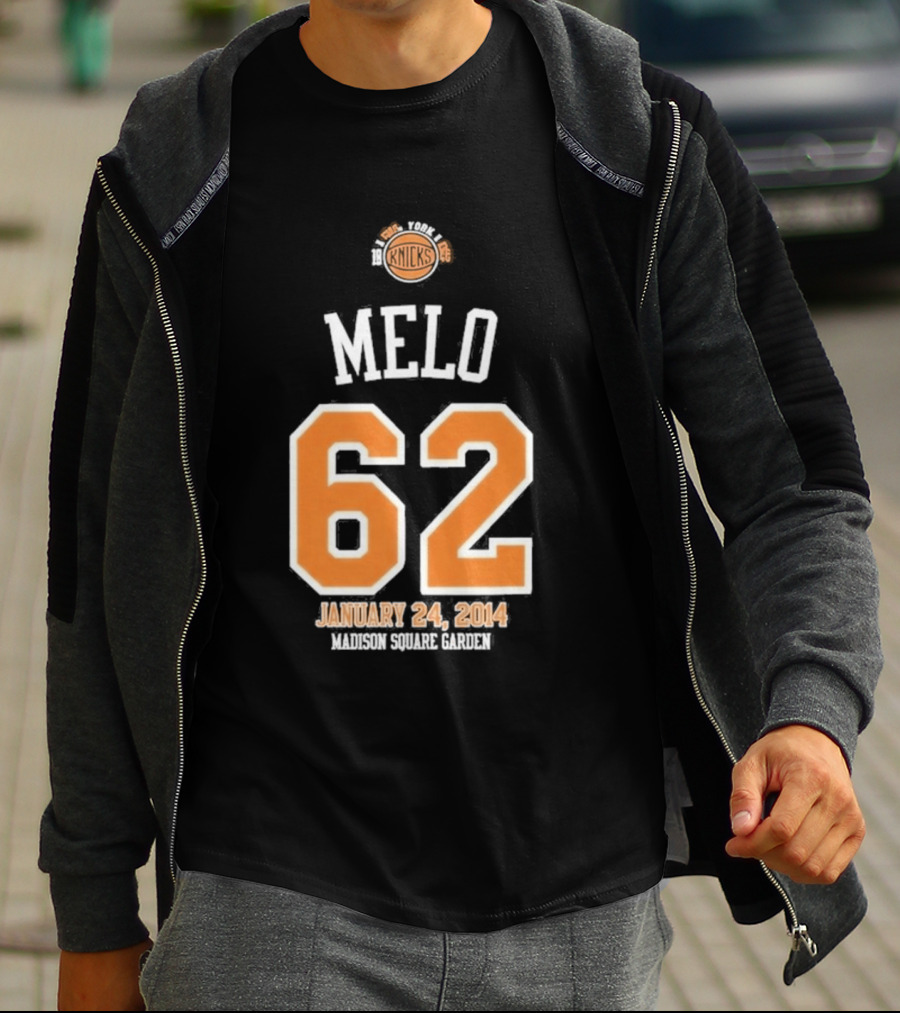Melo 62 Knicks January 24 2014 Madison Square Garden T-Shirt