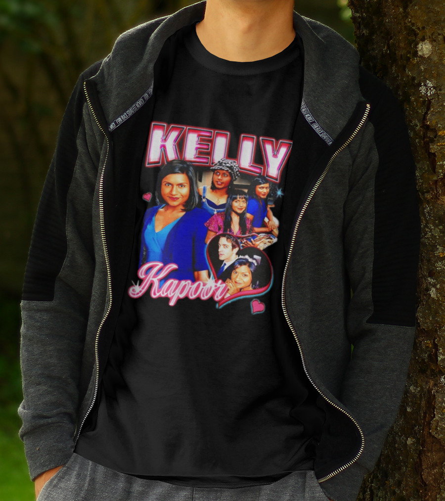 Kelly Kapoor 90s Bootleg Style With Hearts And Character Collage T-Shirt