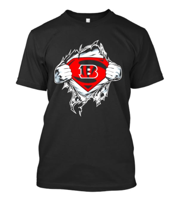Cincinnati Bengals 13 Superman Symbol Football T-Shirt