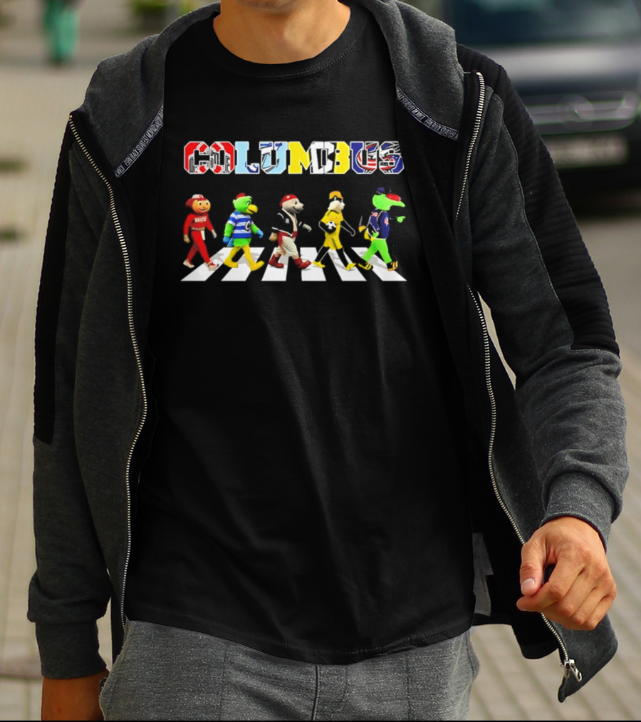 Columbus Mascots Abbey Road 2026 Sports Team Walk T-Shirt