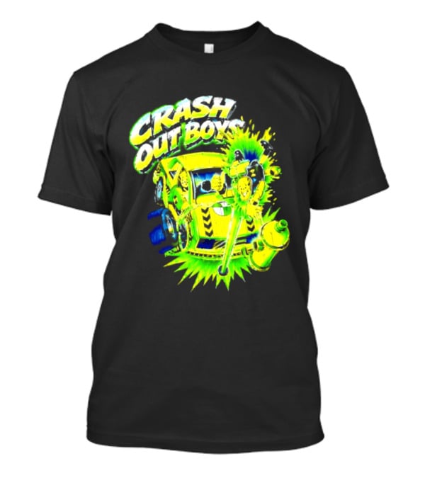 Crash Out Boys Neon Green Punk Streetwear Sludge T-Shirt