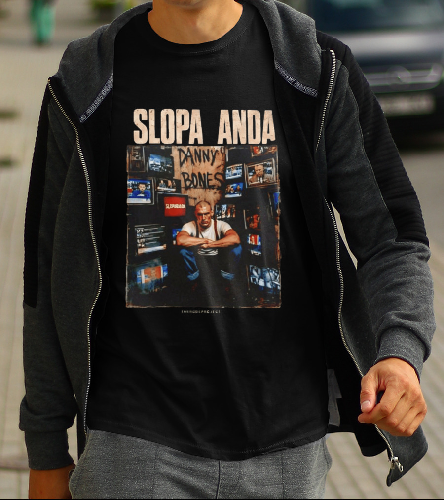 Danny Bones Slopaganda TV Screens Chaos T-Shirt
