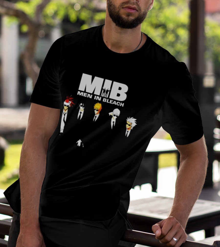 MIB Men In Bleach Crossover Men In Black International X Bleach Characters T-Shirt