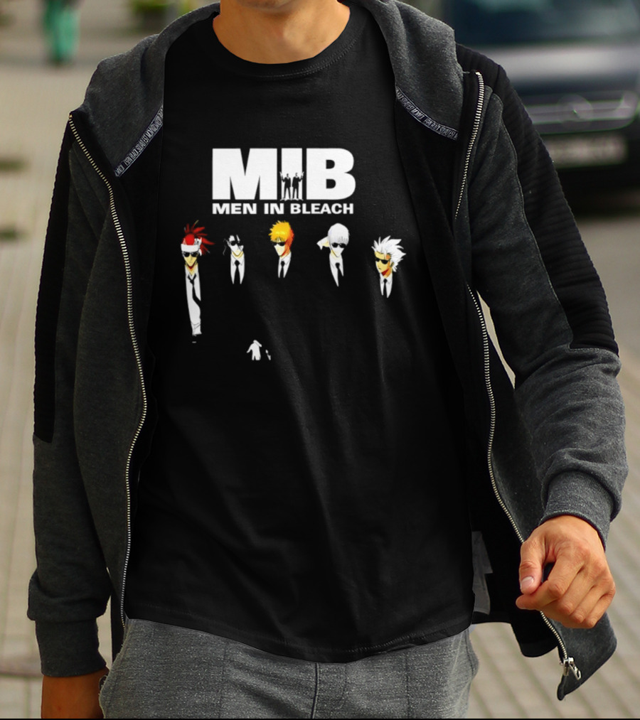 MIB Men In Bleach Crossover Men In Black International X Bleach Characters T-Shirt