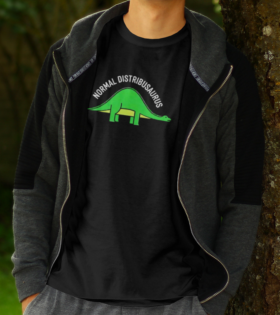 Normal Distribusaurus Dinosaur Statistics T-Shirt