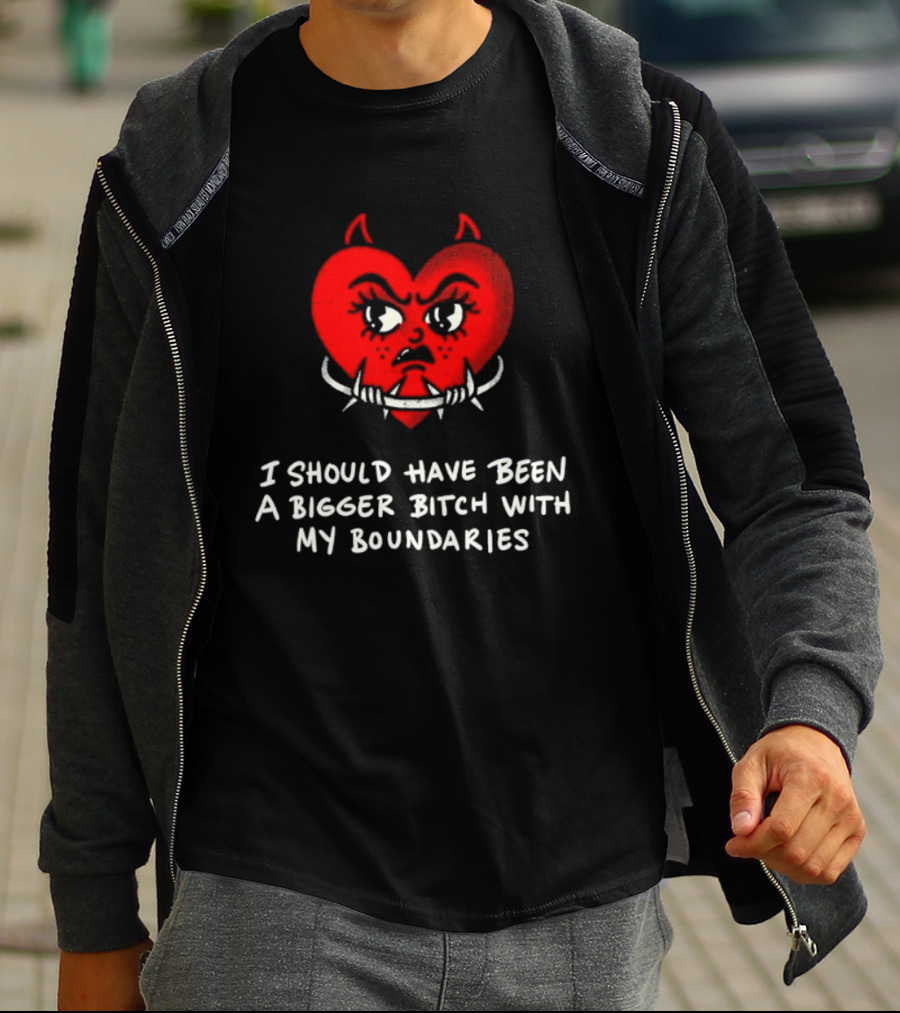 I Should Have Been A Bigger Bitch With My Boundaries Red Devil Heart T-Shirt