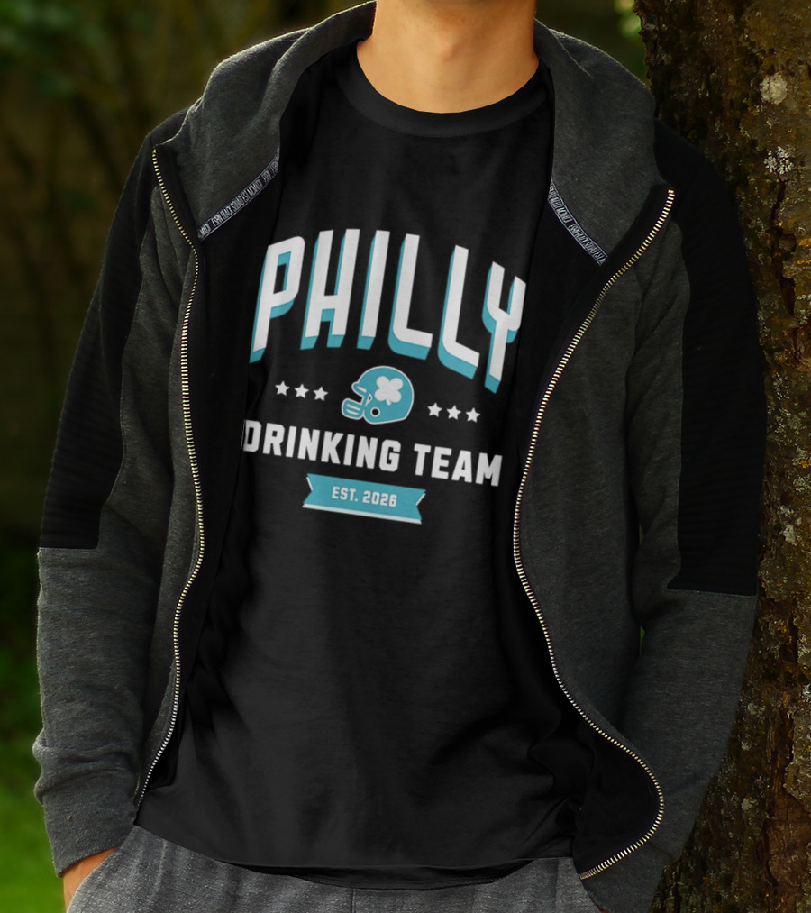 Philly Drinking Team Est 2026 Football Helmet Stars T-Shirt