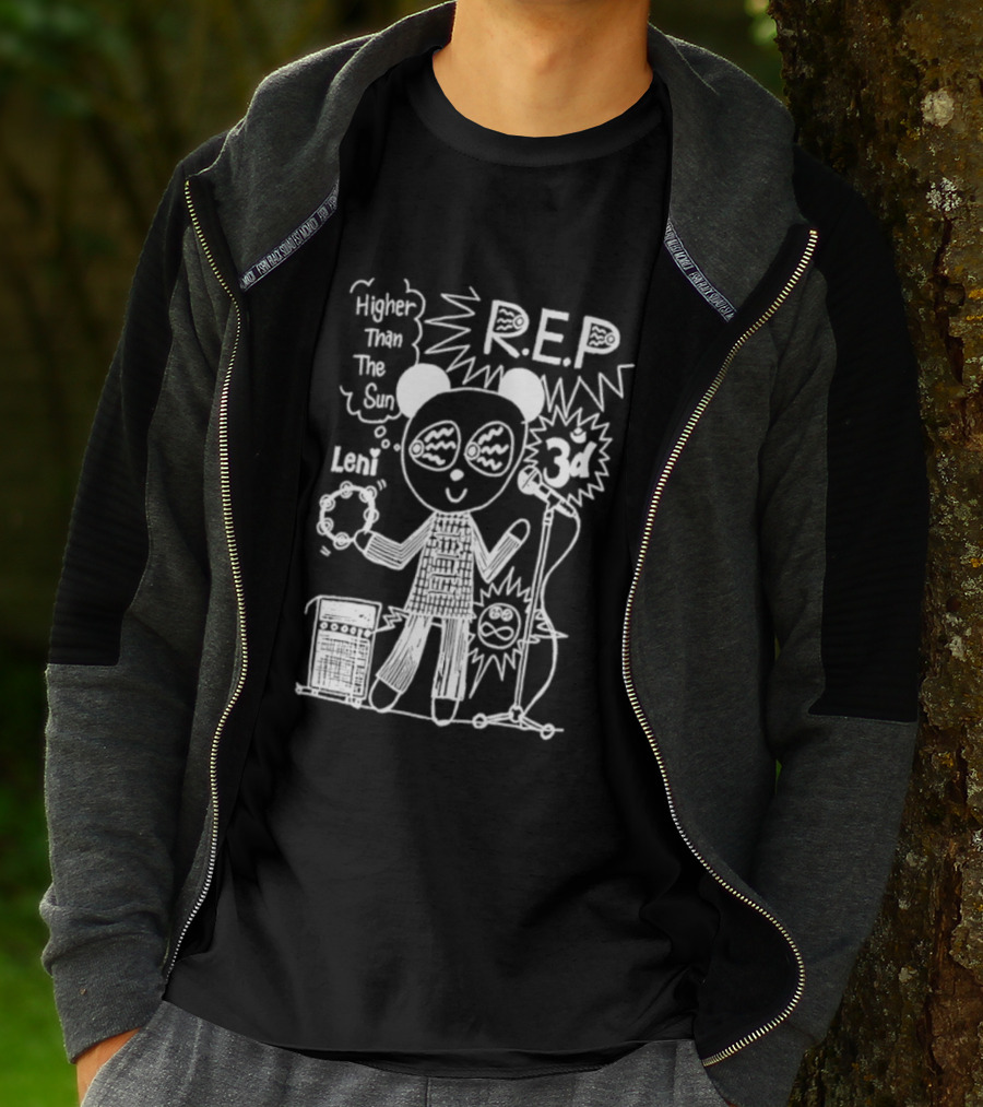 R.E.P Higher Than The Sun Bear With Drum And Microphone T-Shirt