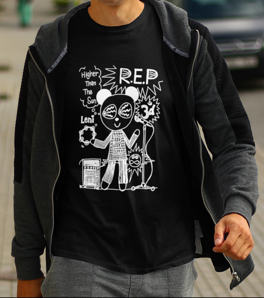 R.E.P Higher Than The Sun Bear With Drum And Microphone T-Shirt