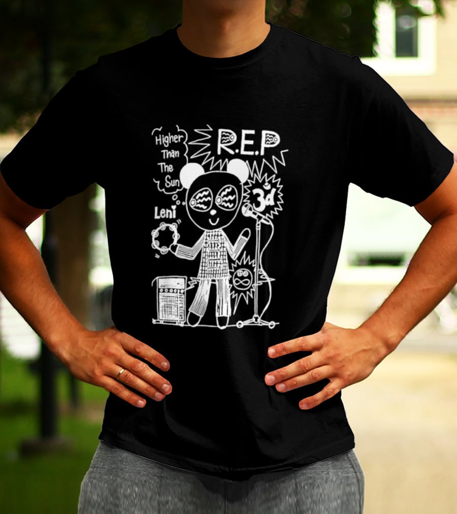 R.E.P Higher Than The Sun Bear With Drum And Microphone T-Shirt