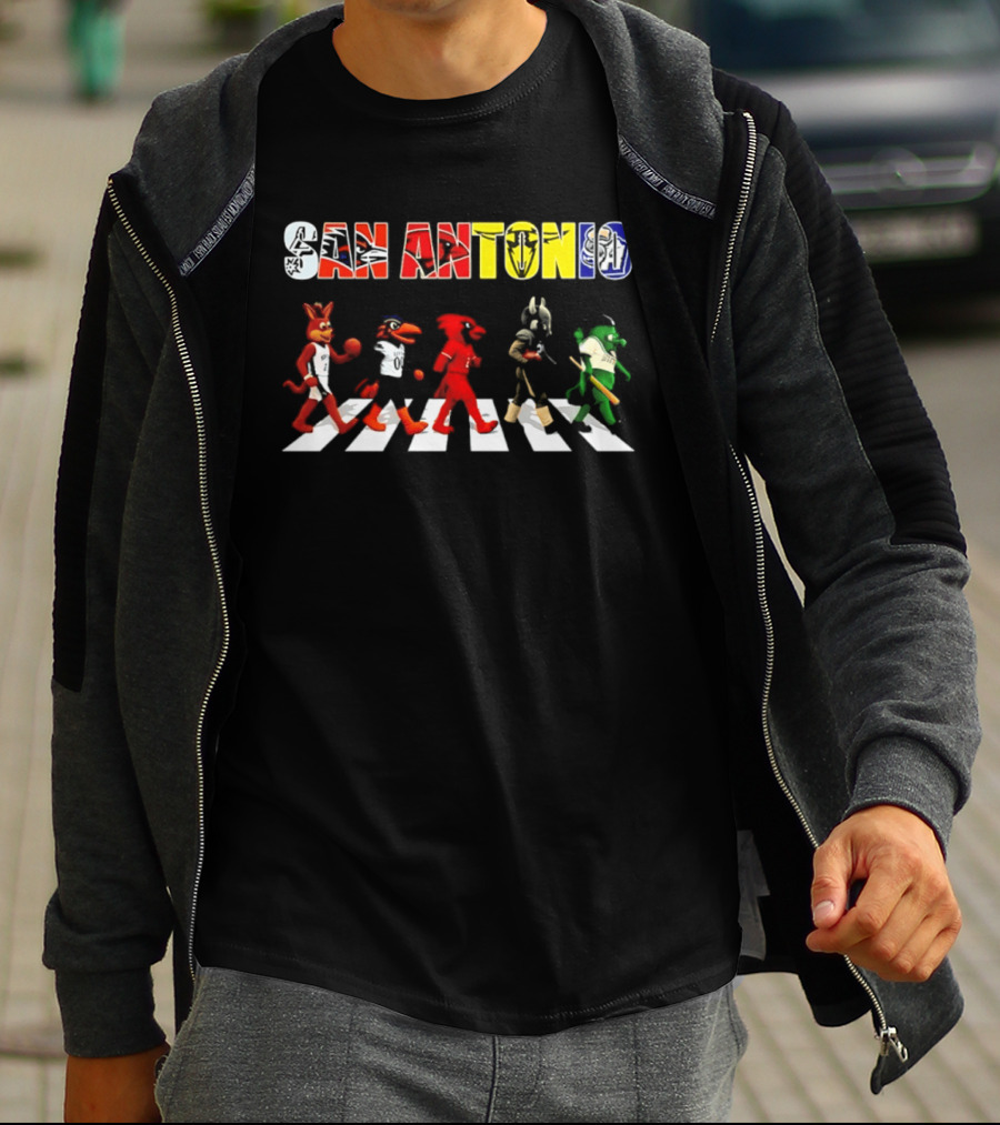 San Antonio Mascots Abbey Road Walk 2206 T-Shirt