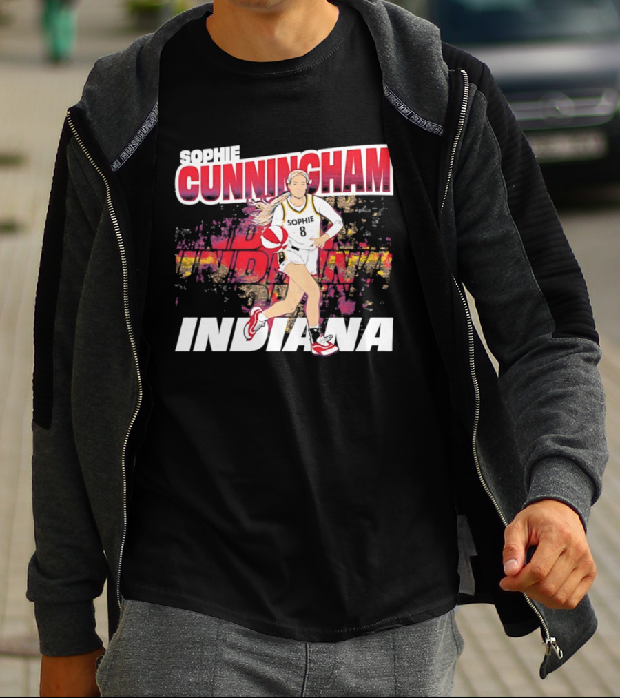Sophie Cunningham Indiana Fever Basketball WNBA Athlete Action T-Shirt