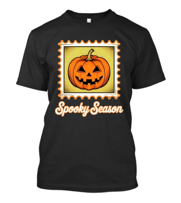 Spooky Season Pumpkin Stamp Halloween T-Shirt