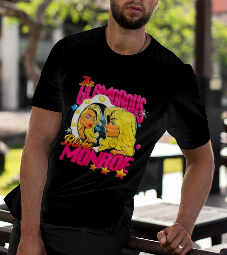 The Glamorous Blake Monroe WWE Wrestling Mirror Reflection Star Accents T-Shirt