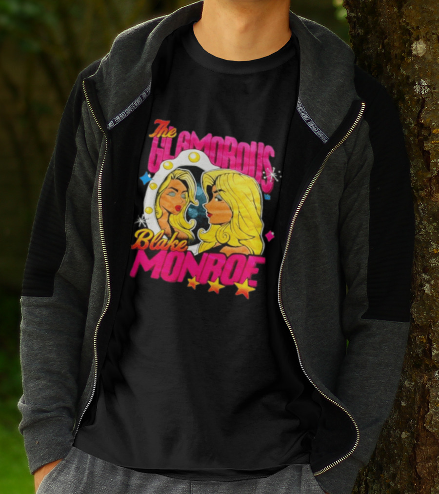The Glamorous Blake Monroe WWE Wrestling Mirror Reflection Star Accents T-Shirt