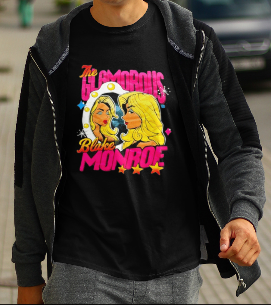 The Glamorous Blake Monroe WWE Wrestling Mirror Reflection Star Accents T-Shirt