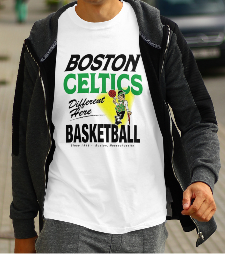 Boston Celtics Basketball Different Here Since 1946 Boston Massachusetts T-Shirt
