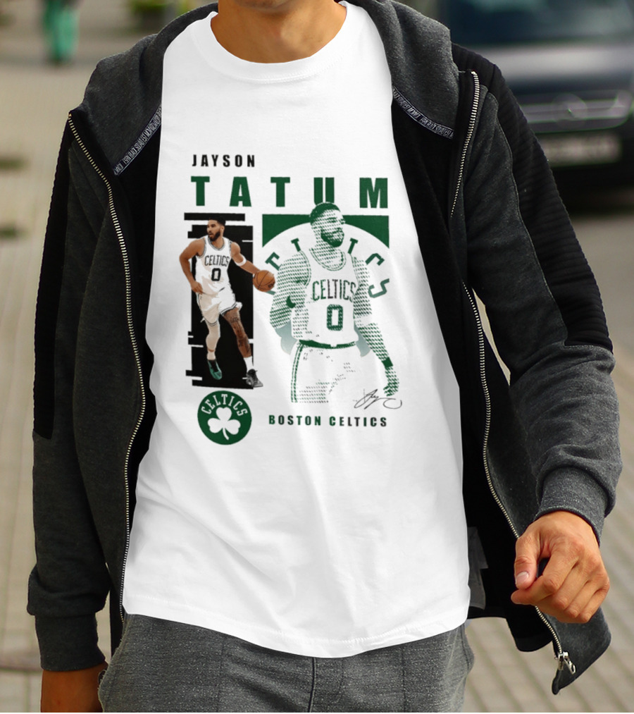 Boston Celtics Jayson Tatum Highlights Celtics Player 0 Signature T-Shirt