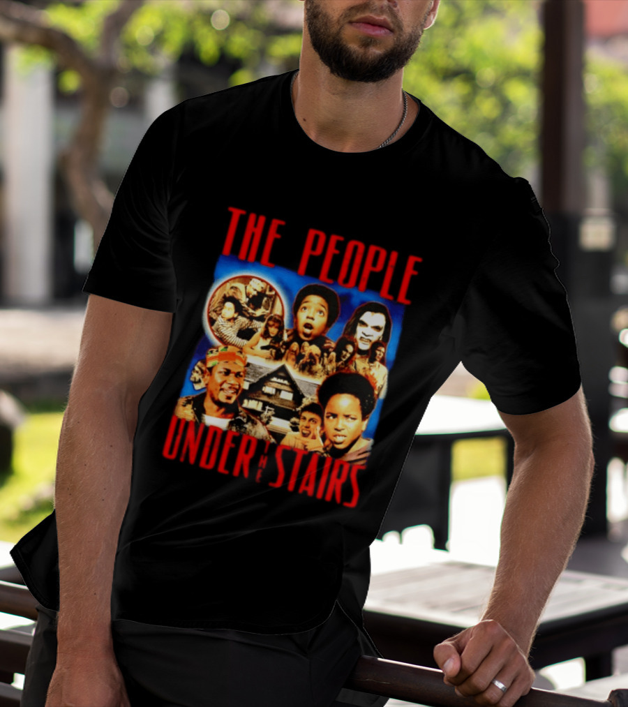 The People Under The Stairs Horror Movie Characters And Scenes Collage T-Shirt