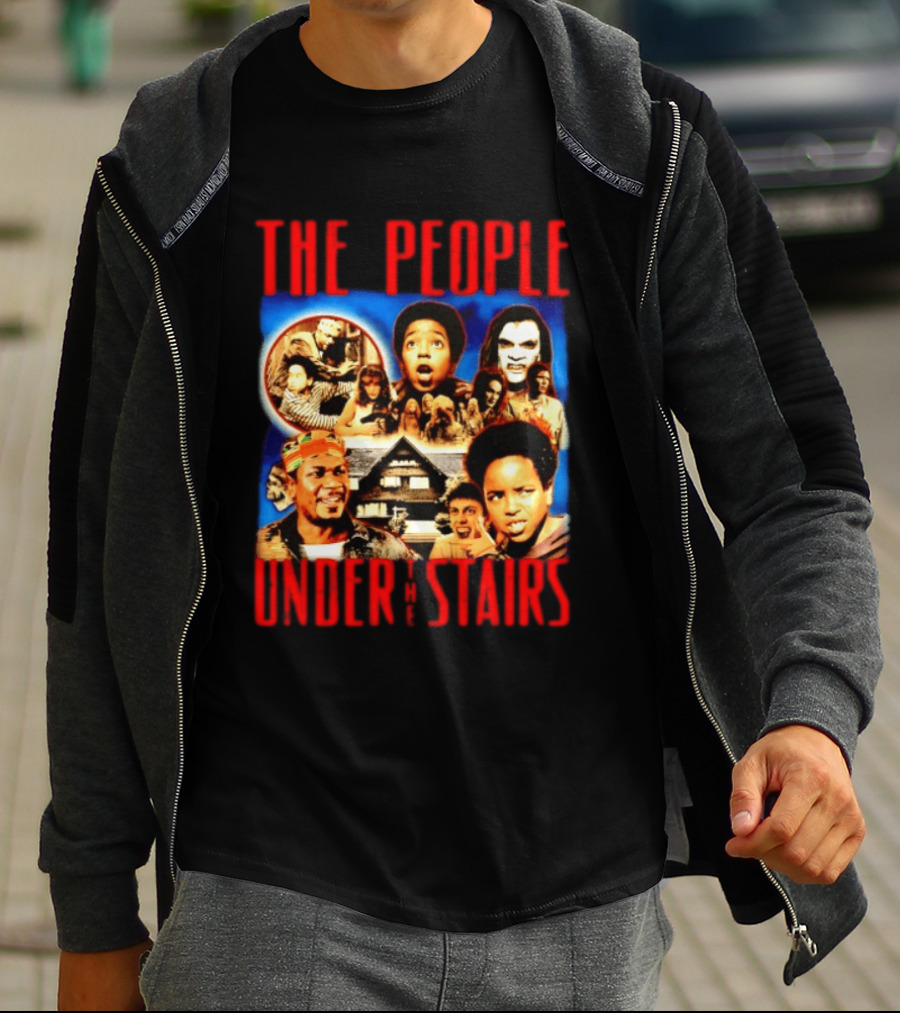 The People Under The Stairs Horror Movie Characters And Scenes Collage T-Shirt