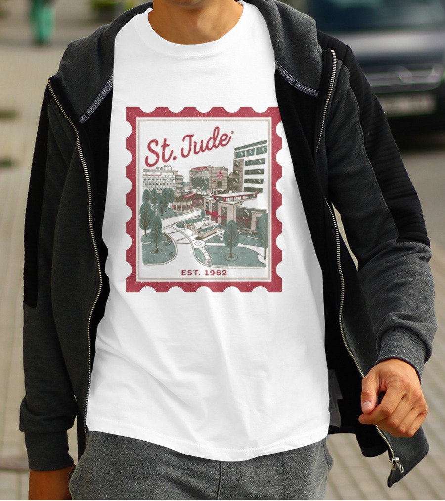 St. Jude Children's Research Hospital Est. 1962 Charity Stamp T-Shirt