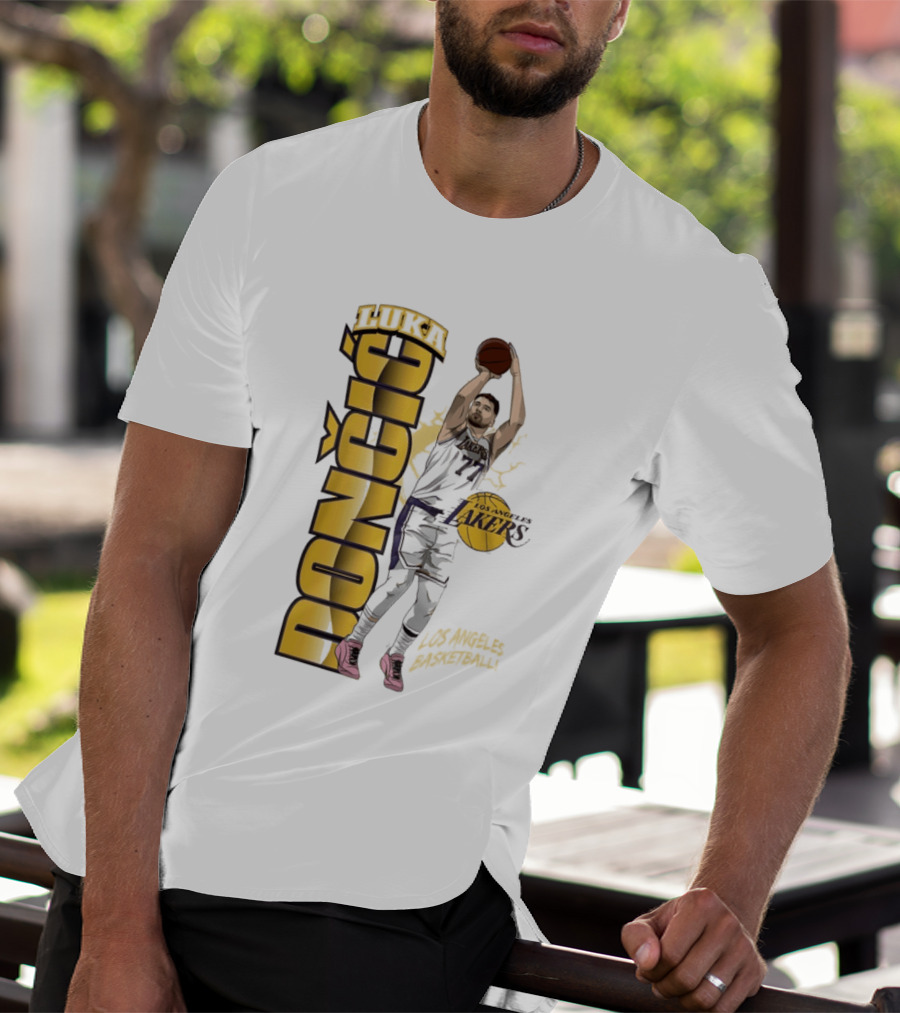 Los Angeles Lakers Luka Dončić Basketball Moment 2026 NBA T-Shirt