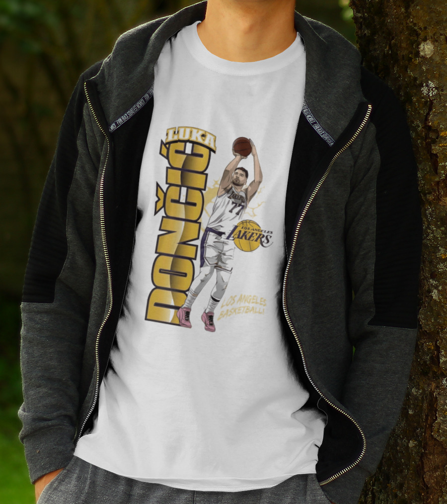 Los Angeles Lakers Luka Dončić Basketball Moment 2026 NBA T-Shirt