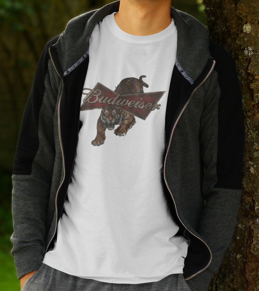 Budweiser Tiger Logo Jumping Tiger T-Shirt