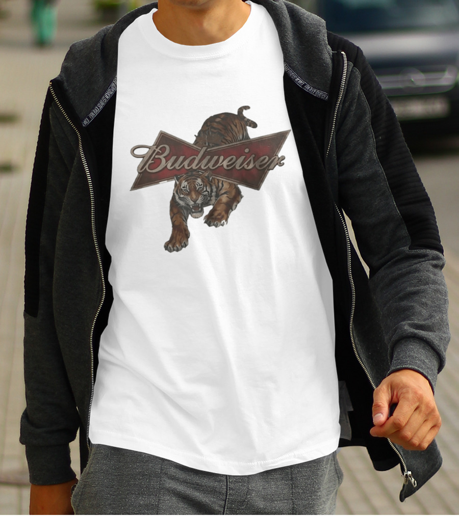Budweiser Tiger Logo Jumping Tiger T-Shirt