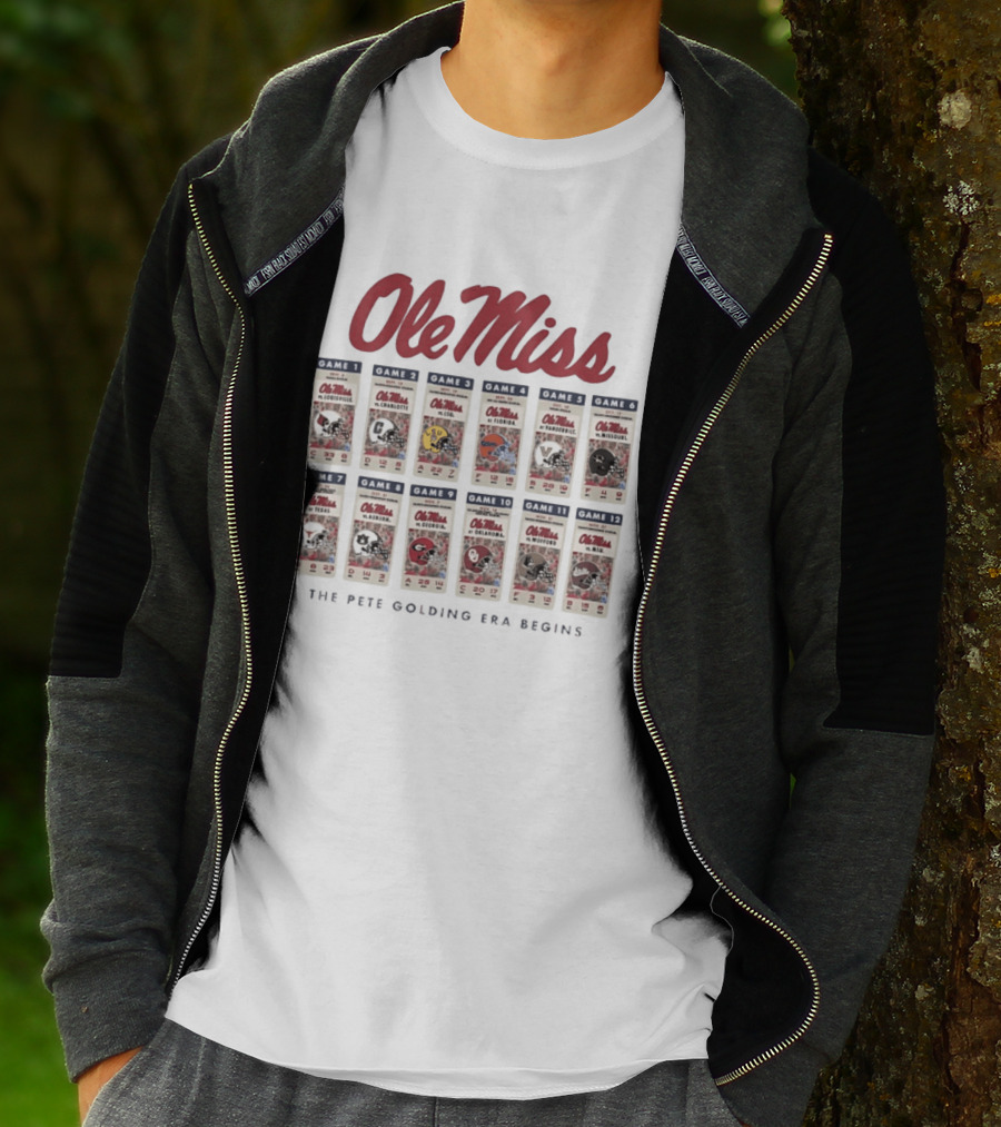 Ole Miss 2026 Football Schedule Louisville Charlotte LSU Florida Vanderbilt Arkansas Texas Auburn Georgia Oklahoma Wofford Mississippi State T-Shirt
