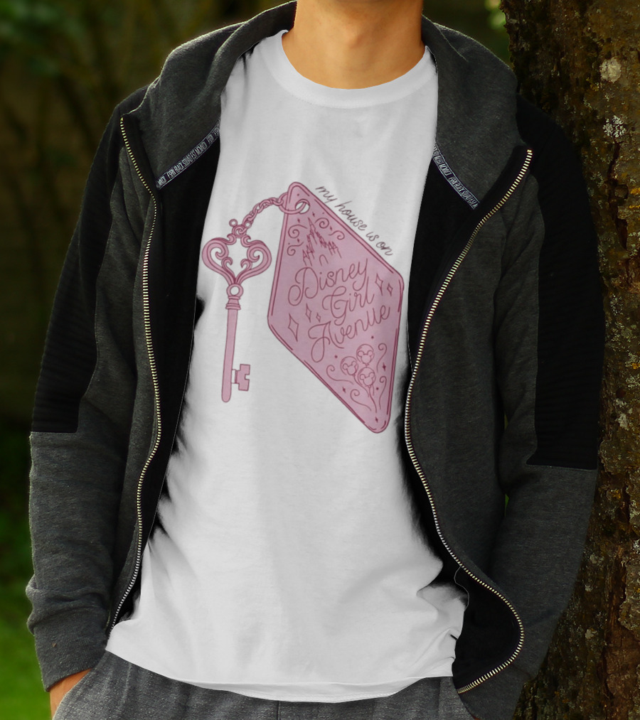 Disney Girl Avenue My House Is On Castle Key T-Shirt